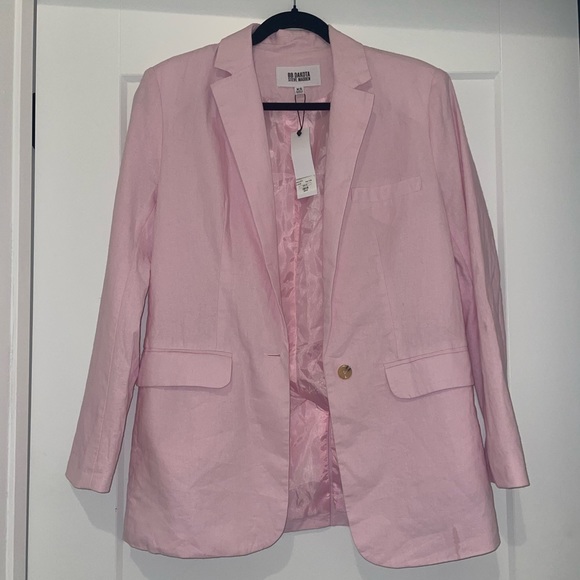 BB Dakota Linen on the Edge Blazer in Pink - Picture 4 of 4